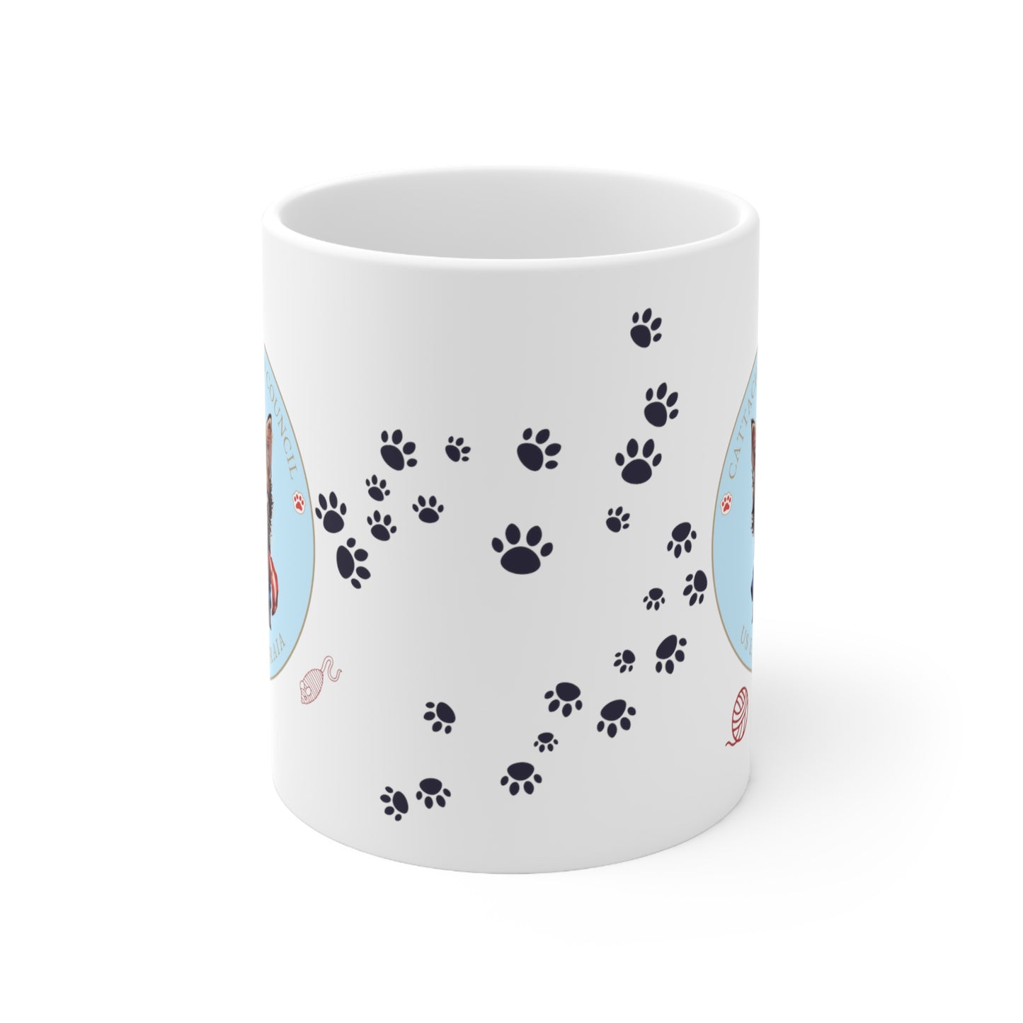 Cattache Mug, Tabby: Praia