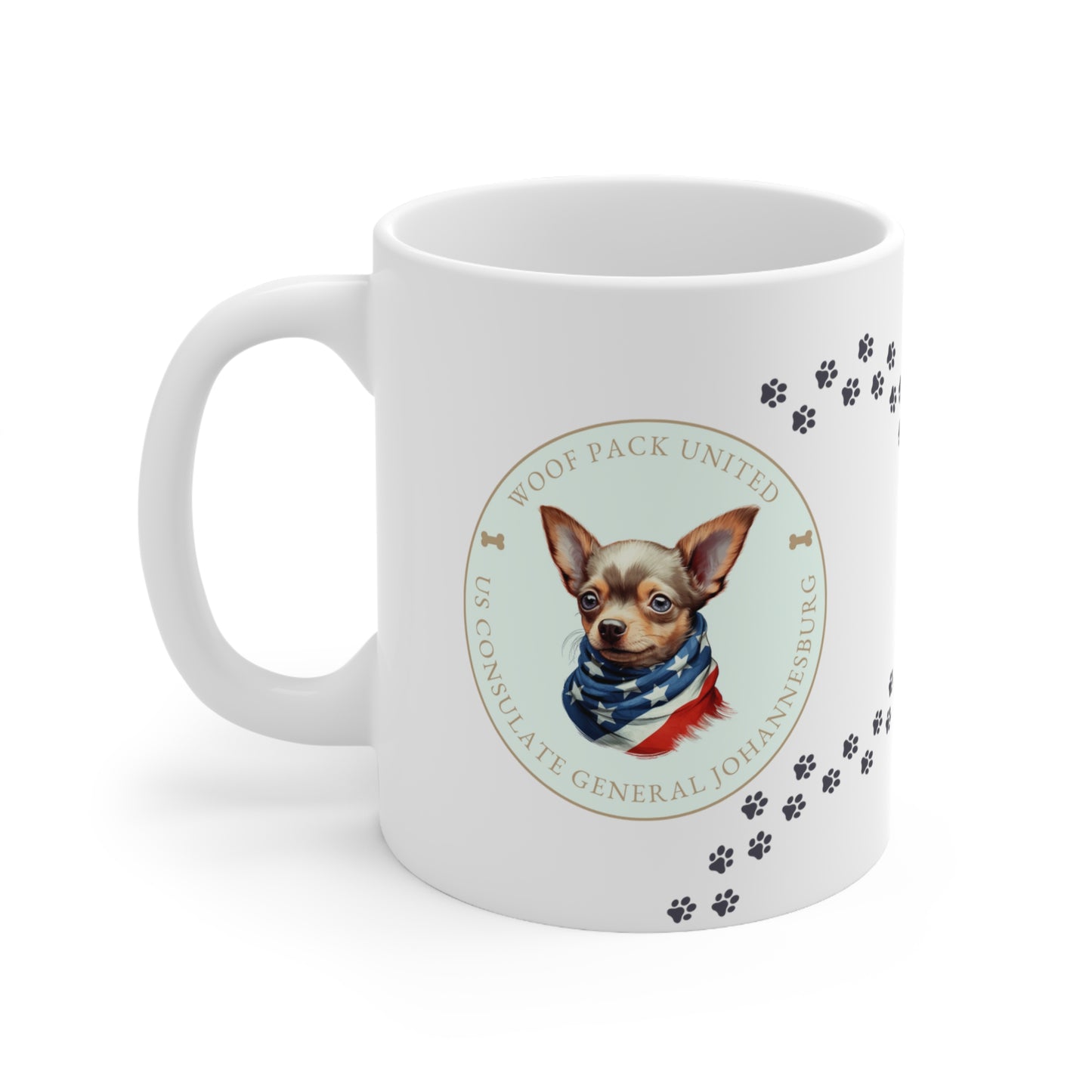 Woof Pack, Chihuahua Mug: Johannesburg