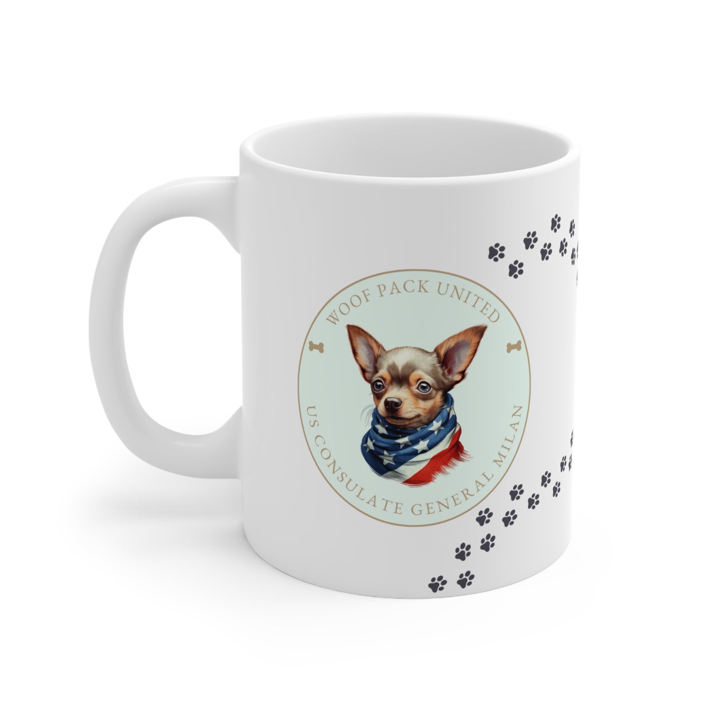 Woof Pack, Chihuahua Mug: Milan