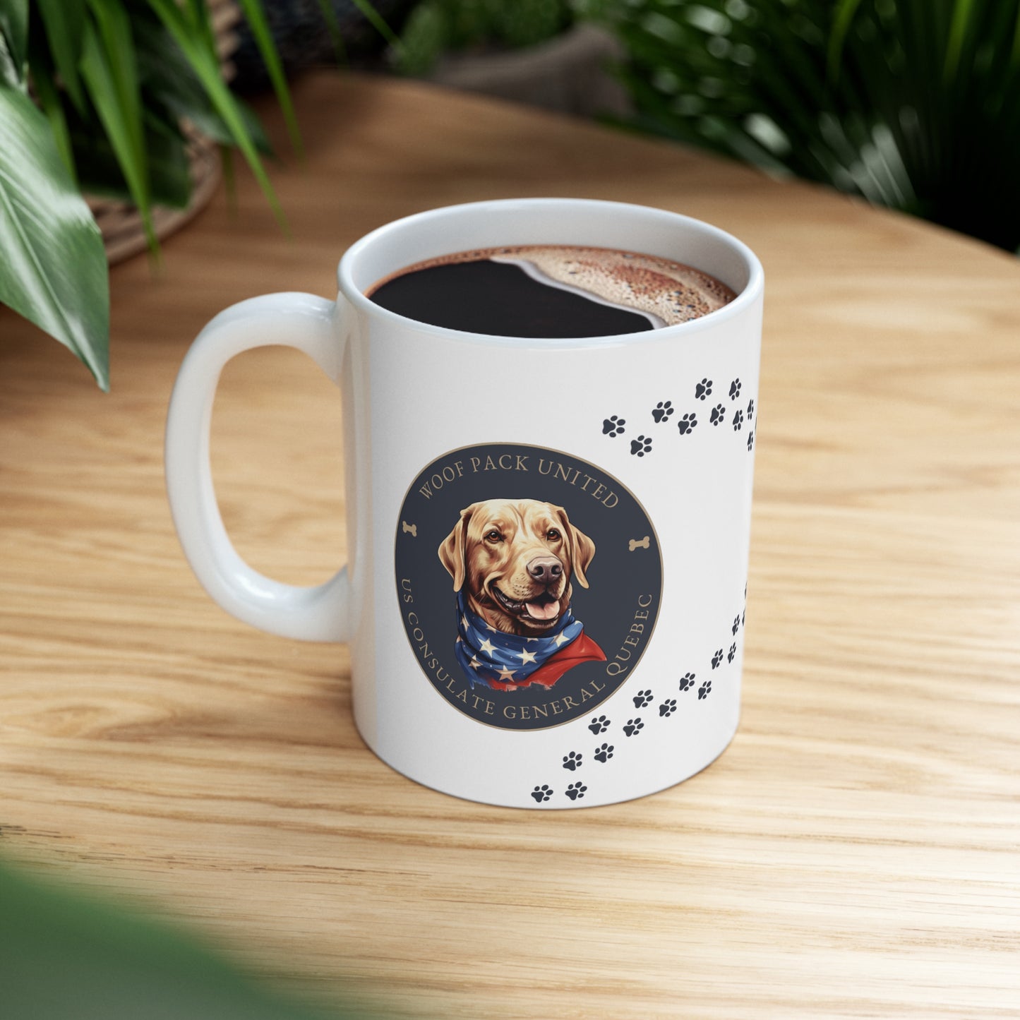 Woof Pack, Retriever Mug: Quebec