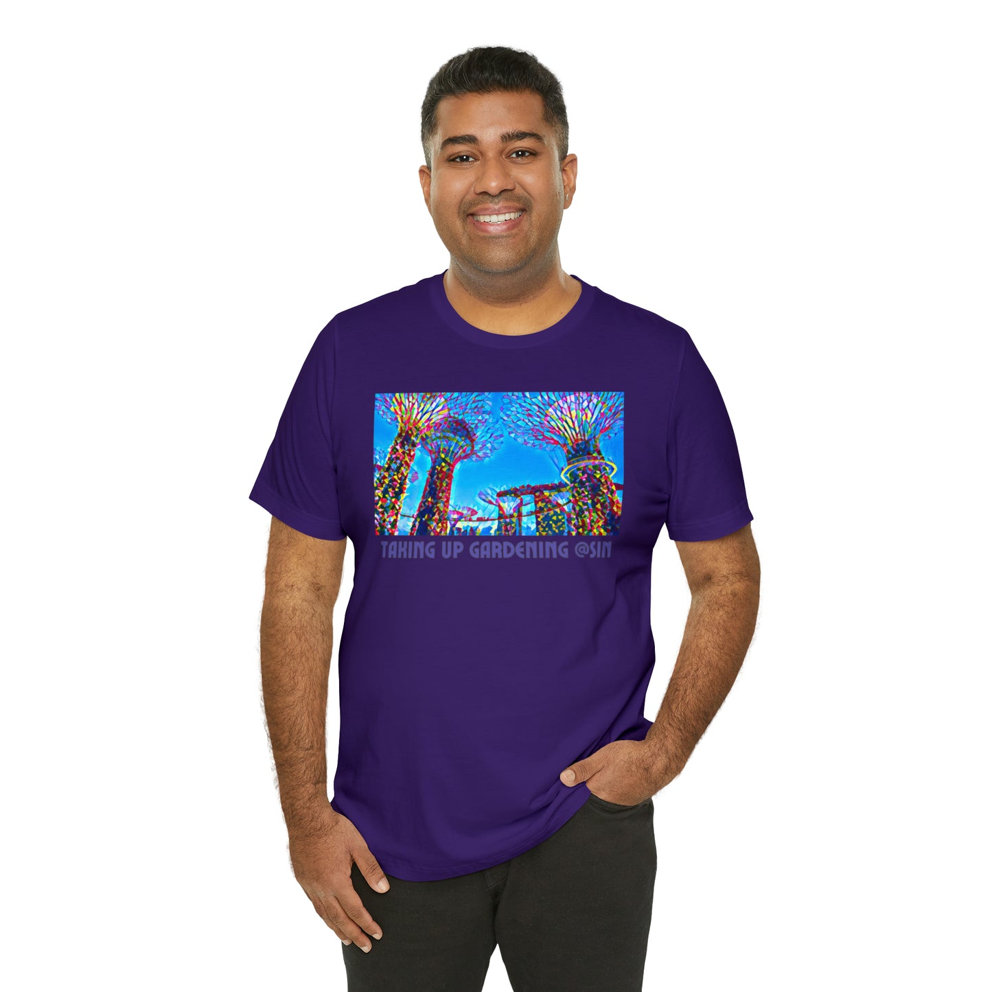 Comfy Short Sleeve Fun T-Shirt: Singapore