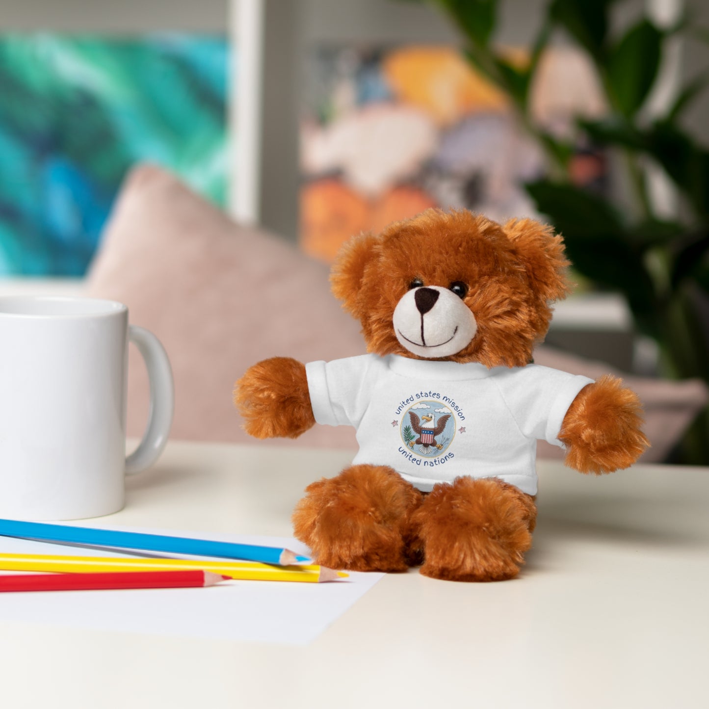 Cutest Ever Stuffed Animal With Post Tee: United Nations