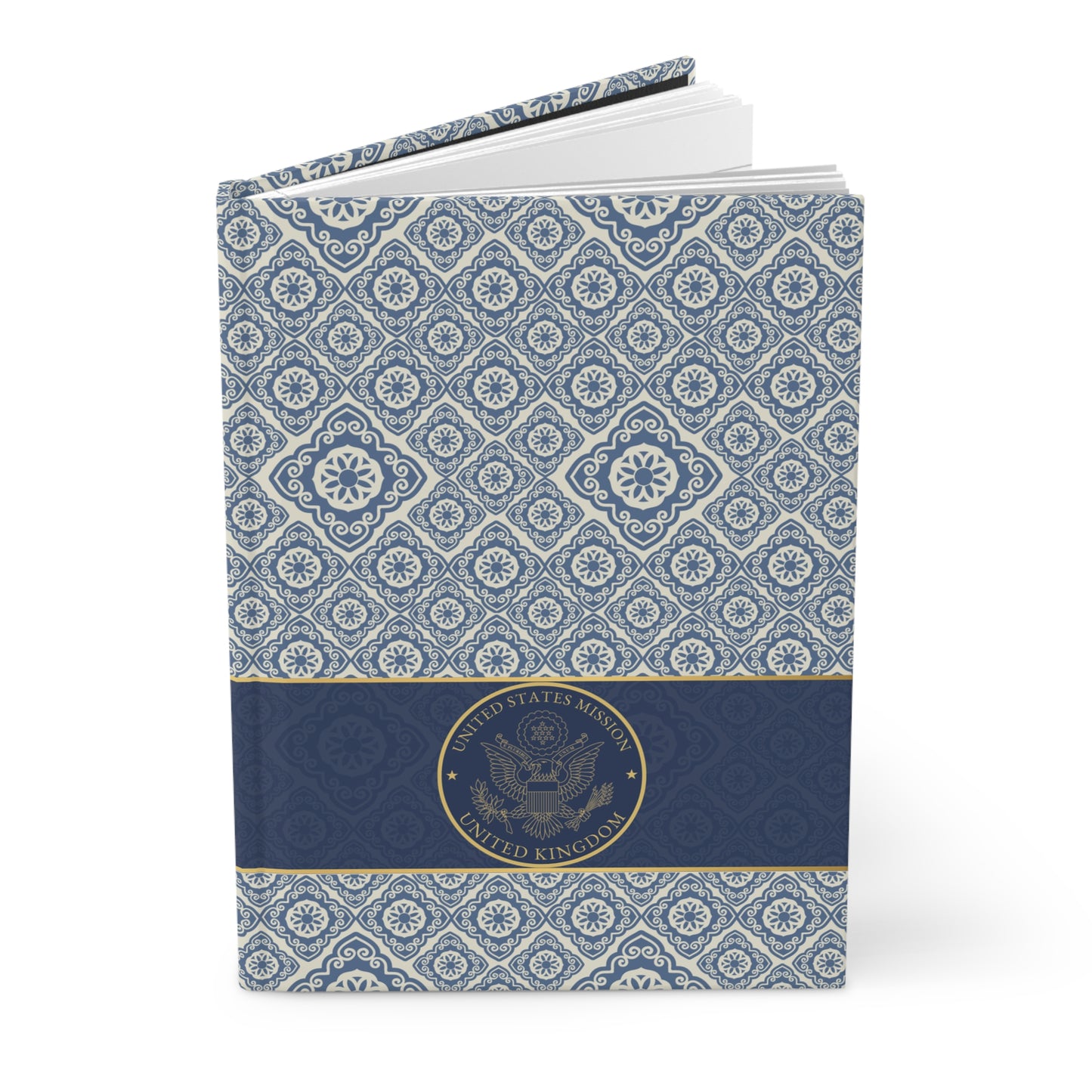 Elegant Patterned Hardcover Journal: United Kingdom
