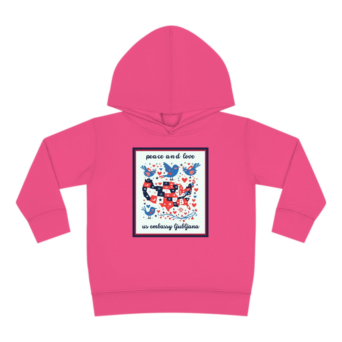 Toddler Peace and Love Fleece Hoodie: Ljubljana