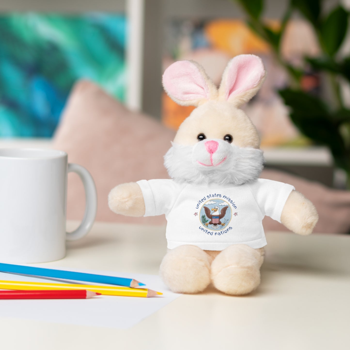 Cutest Ever Stuffed Animal With Post Tee: United Nations