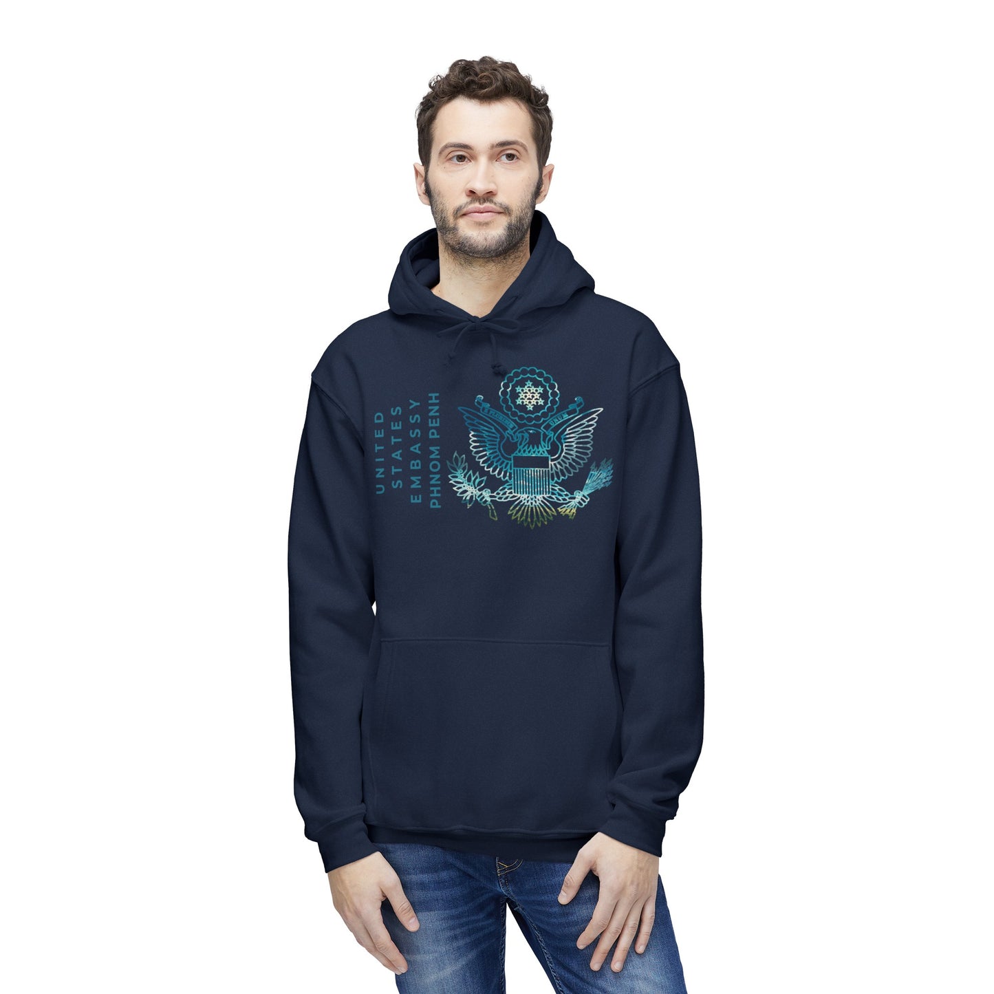 Modern, Made in the USA Hoodie: Phnom Penh