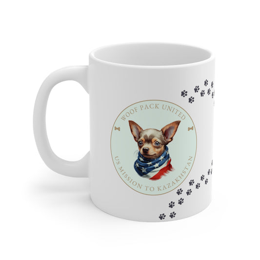 Woof Pack, Chihuahua Mug: Kazakhstan