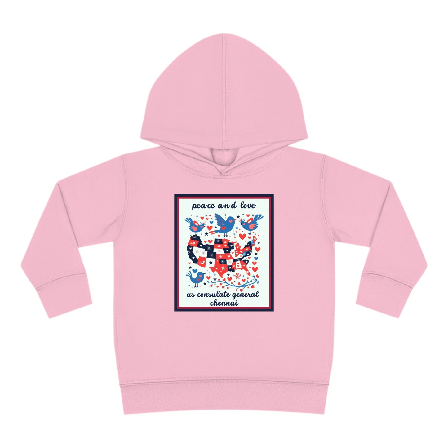 Toddler Peace and Love Fleece Hoodie: Chennai