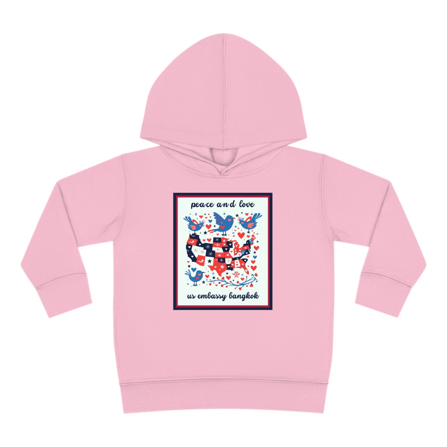 Toddler Peace and Love Fleece Hoodie: Bangkok