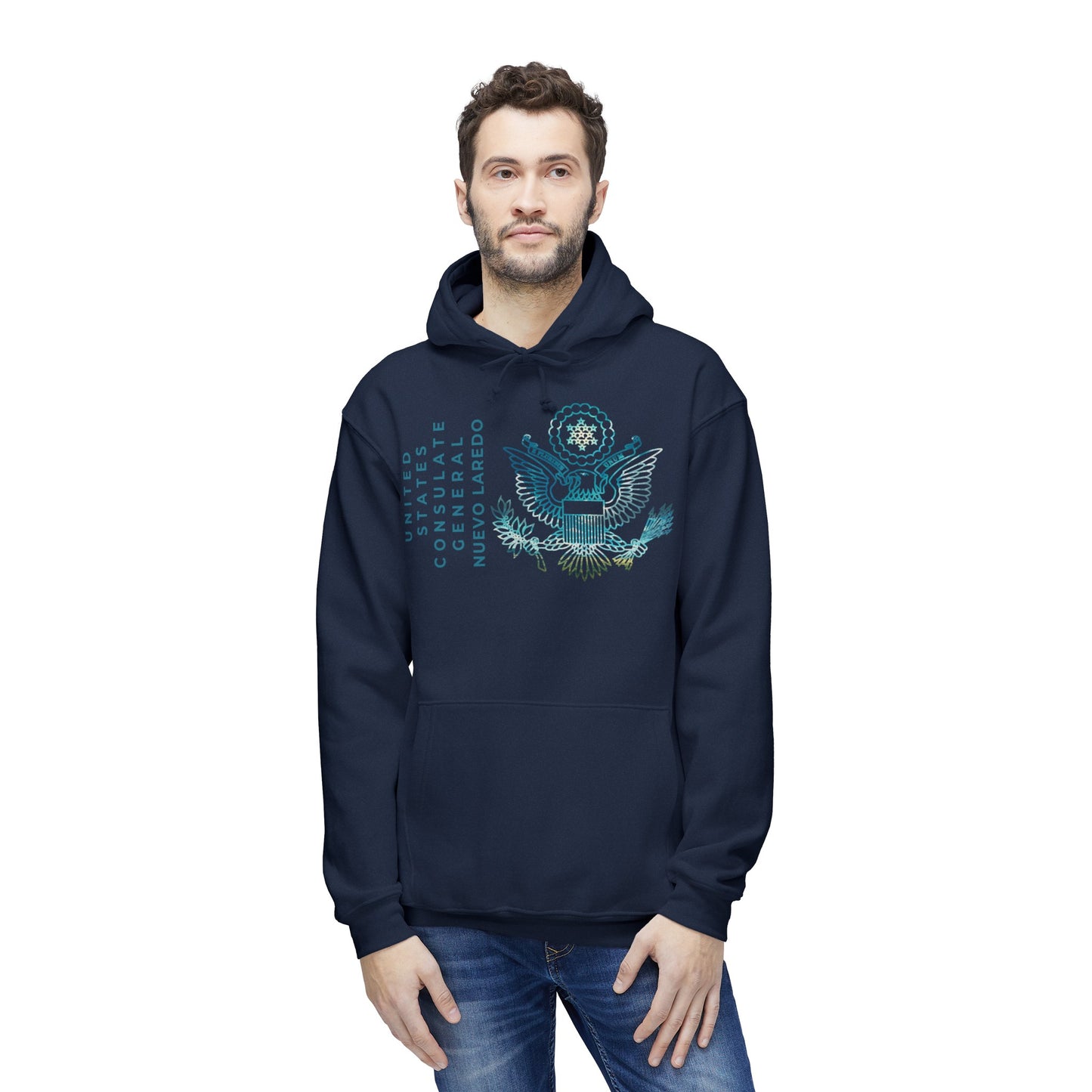 Modern, Made in the USA Hoodie: Nuevo Laredo
