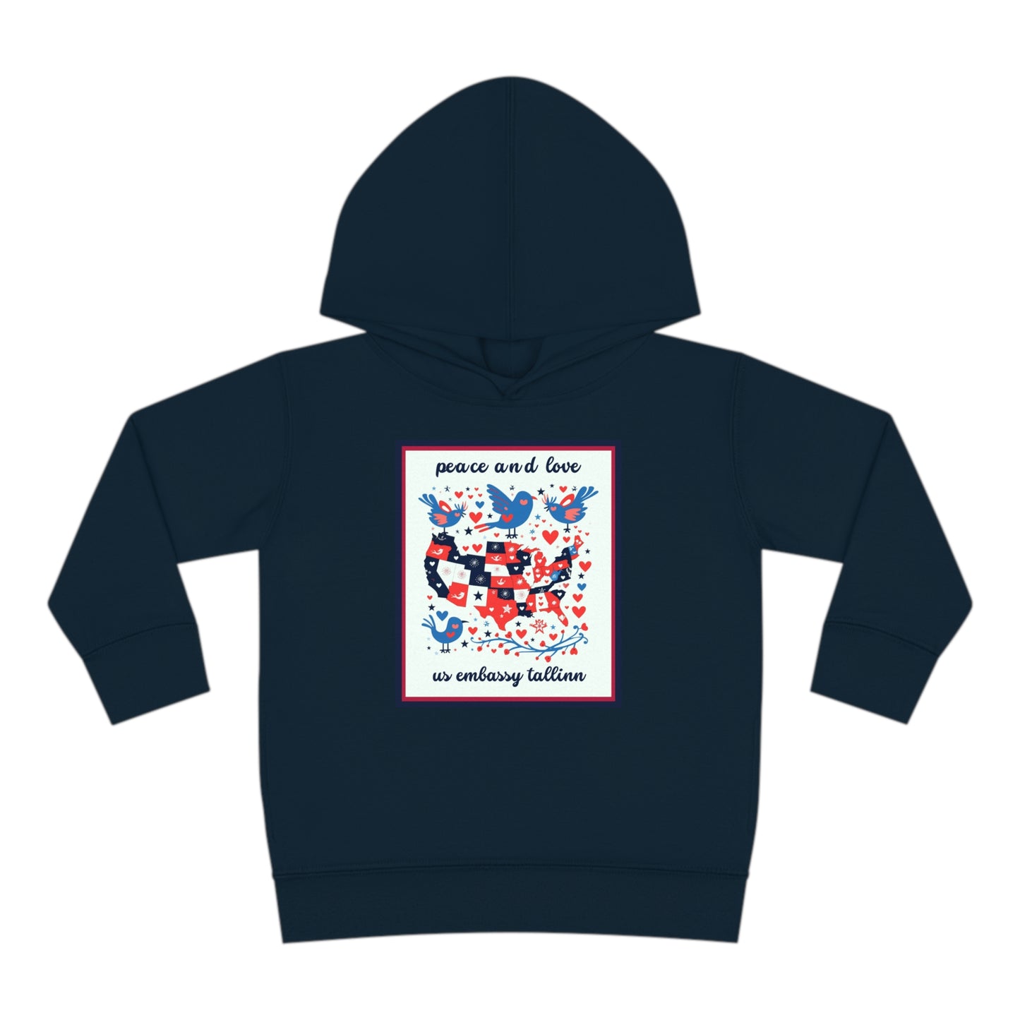 Toddler Peace and Love Fleece Hoodie: Tallinn