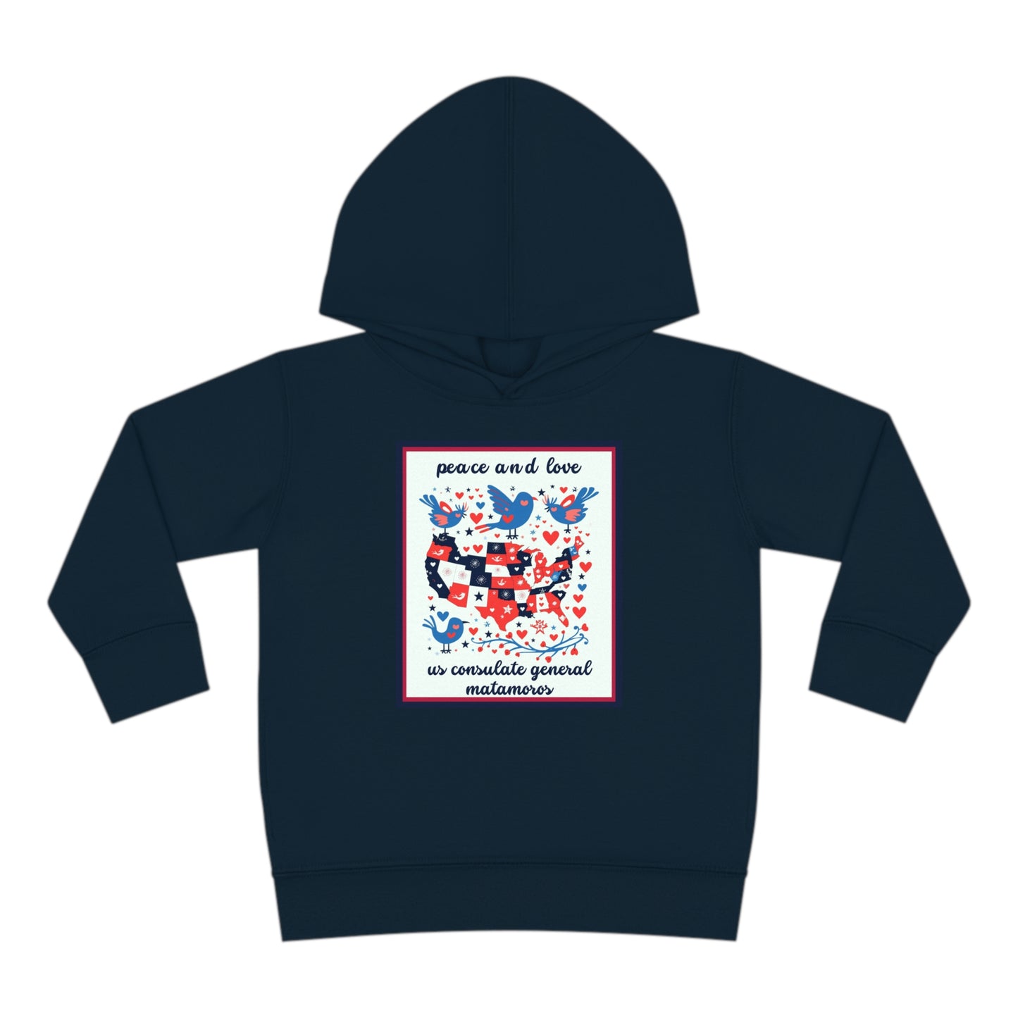 Toddler Peace and Love Fleece Hoodie: Matamoros