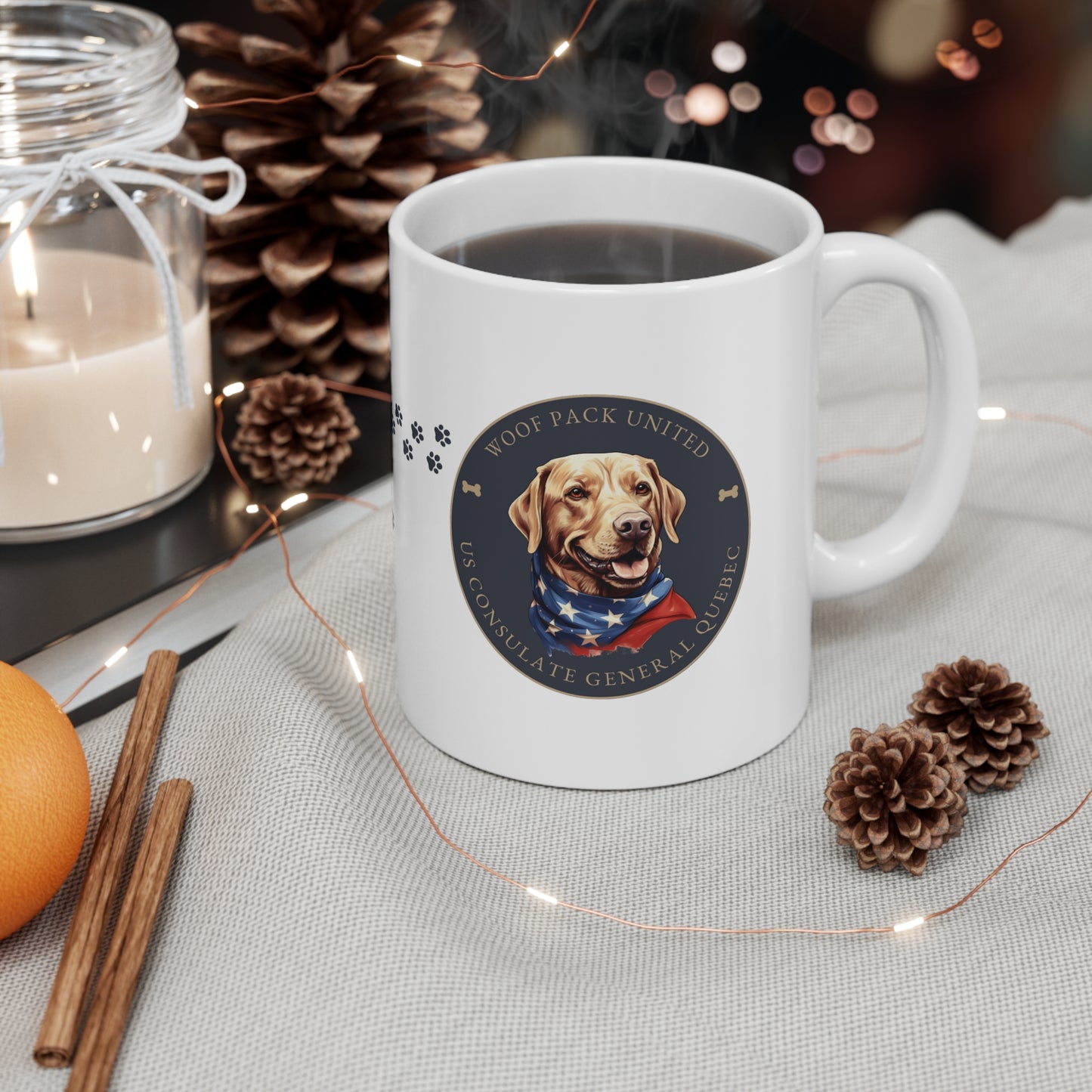 Woof Pack, Retriever Mug: Quebec