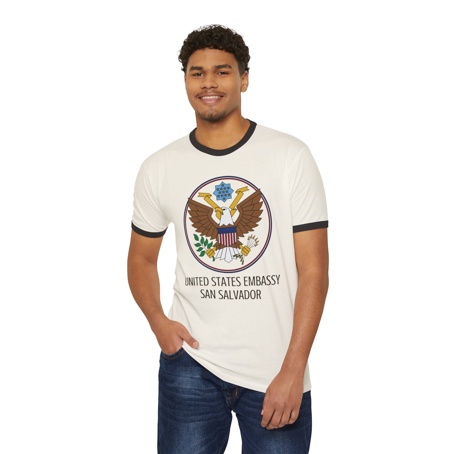 Art Deco Ringer T-Shirt: San Salvador