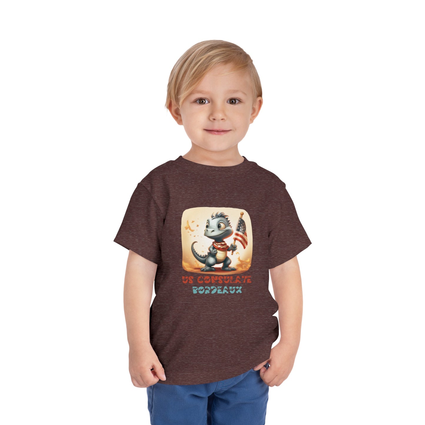 Kid's Dinosaur T-Shirt: Bordeaux