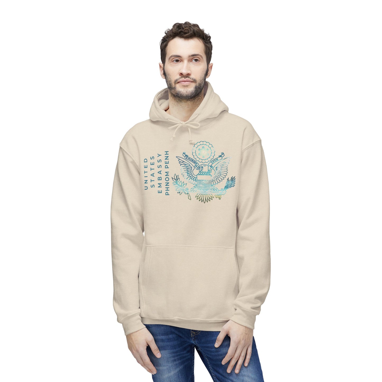 Modern, Made in the USA Hoodie: Phnom Penh