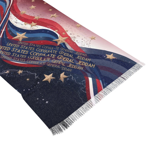 Wonderfully Red, White and Blue, Light Scarf: Jeddah