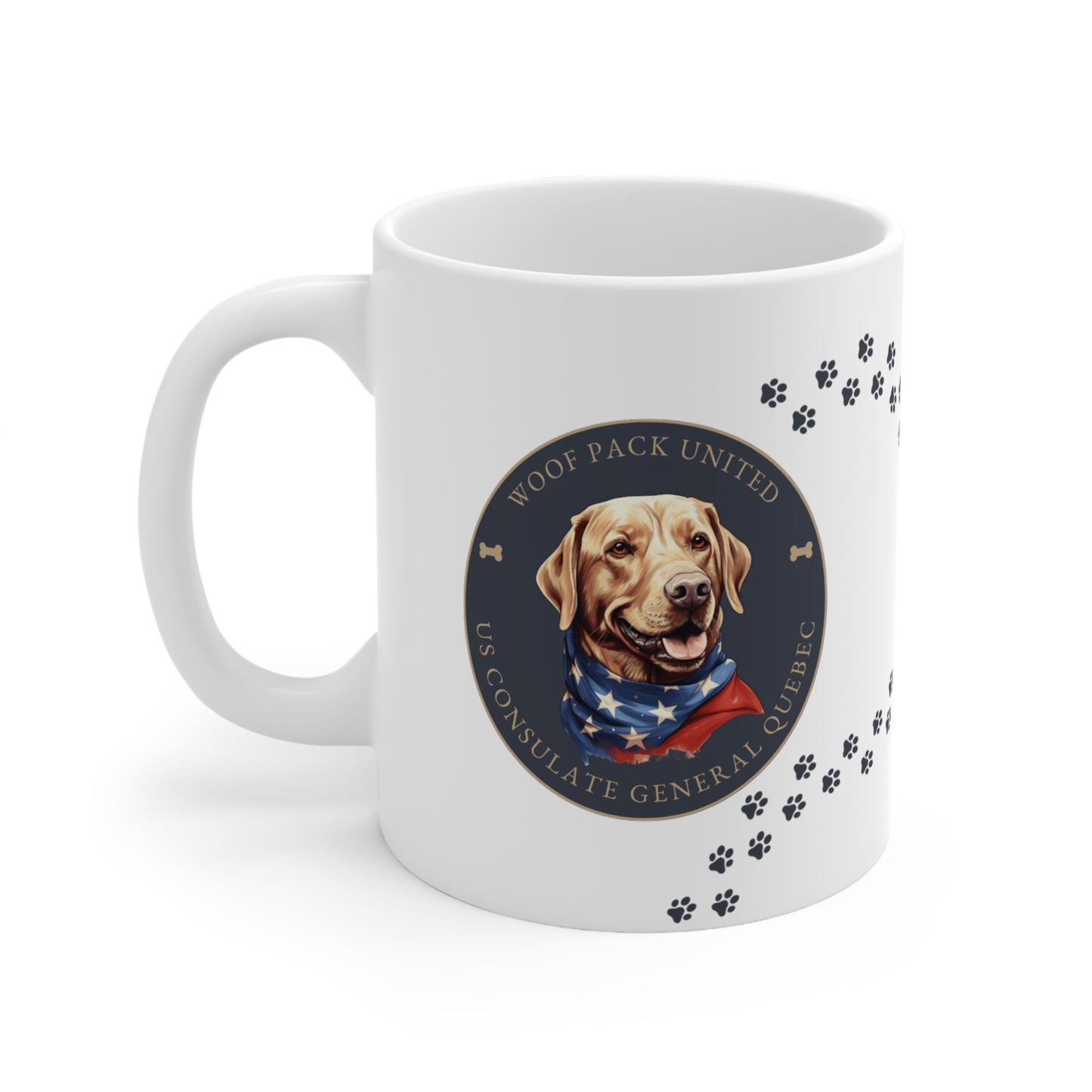 Woof Pack, Retriever Mug: Quebec