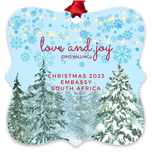 Metal Ornament for Those Who Know About DPO and Santa: South Africa