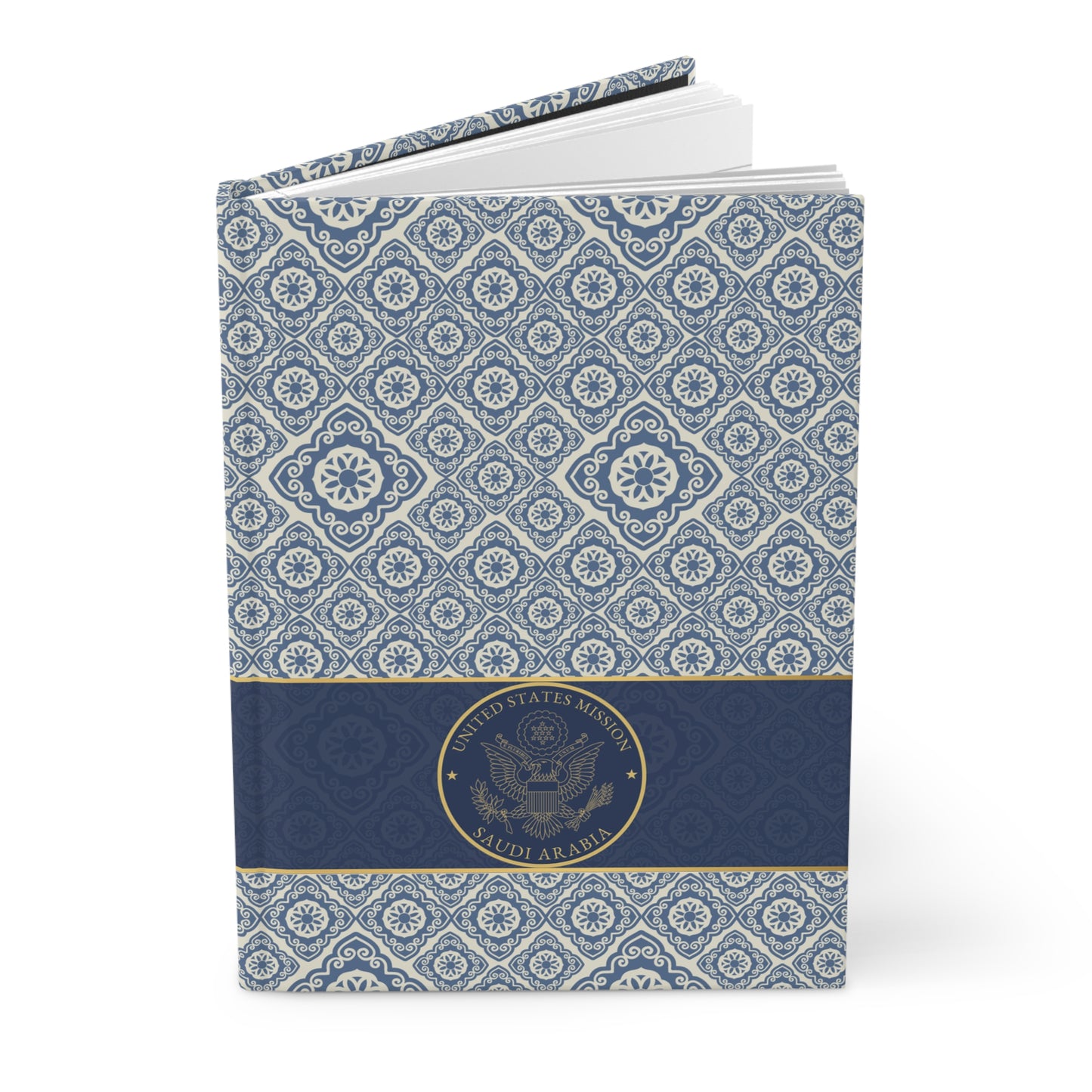Elegant Patterned Hardcover Journal: Saudi Arabia
