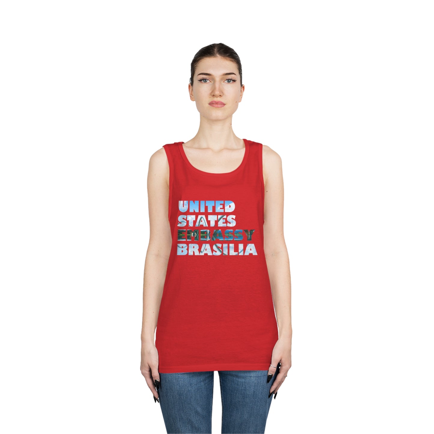 Read the Lines Tank Top: Brasilia