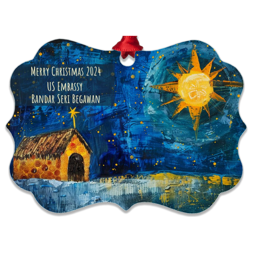 Metal Christmas Ornament, 2024: Brunei
