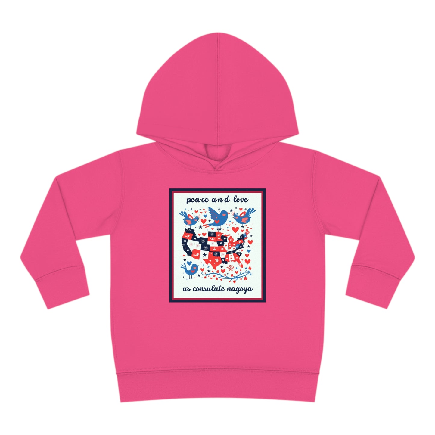 Toddler Peace and Love Fleece Hoodie: Nagoya