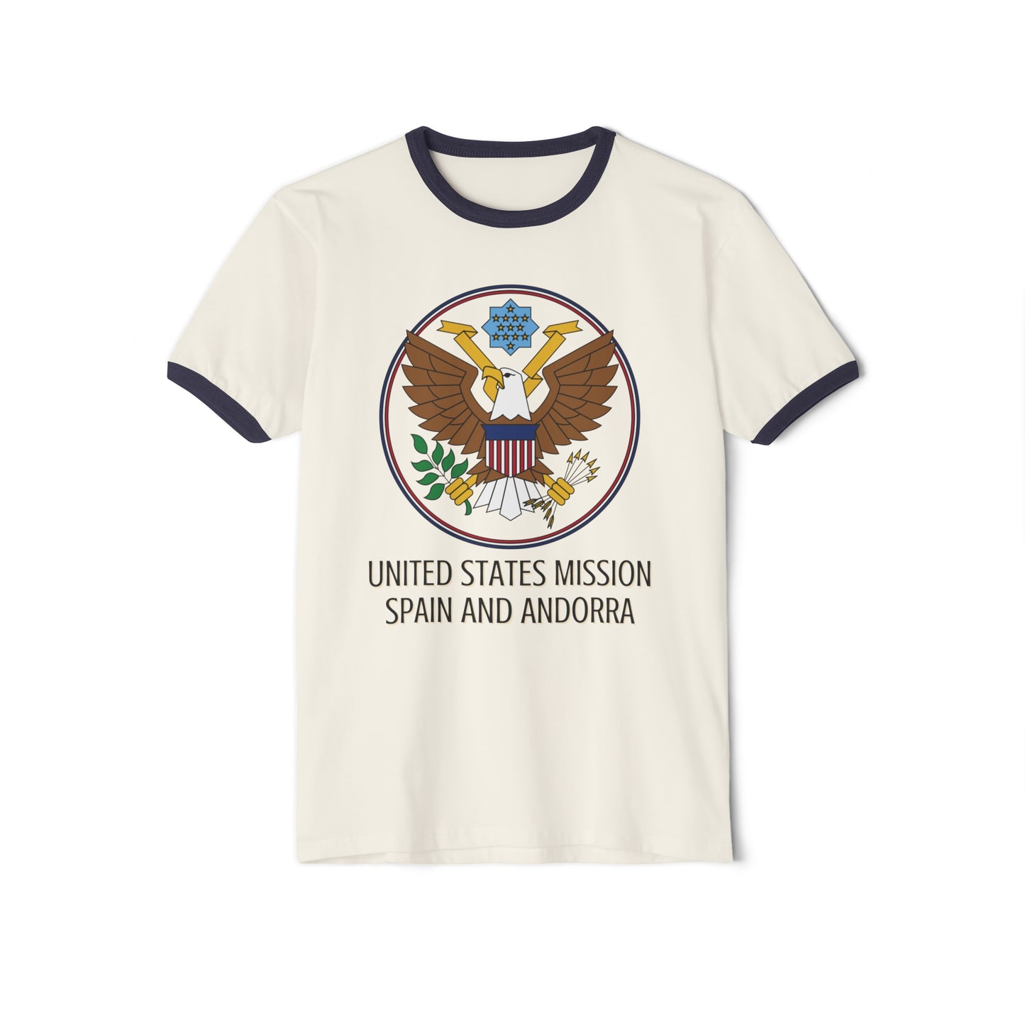 Art Deco Ringer T-Shirt: Spain and Andorra