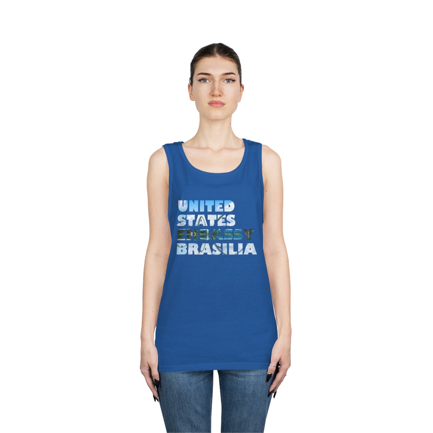 Read the Lines Tank Top: Brasilia