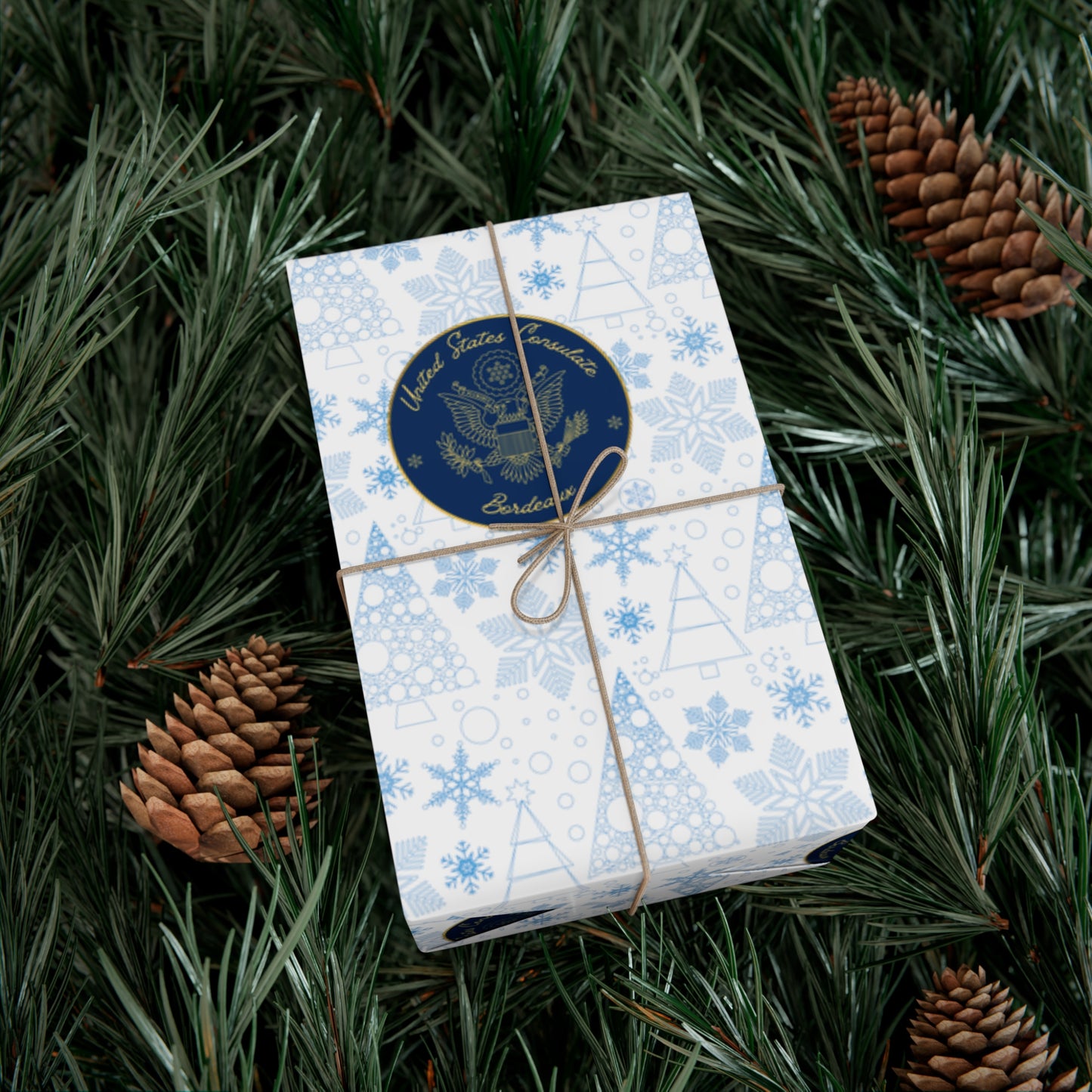 Holiday Gift Wrapping Paper: Bordeaux