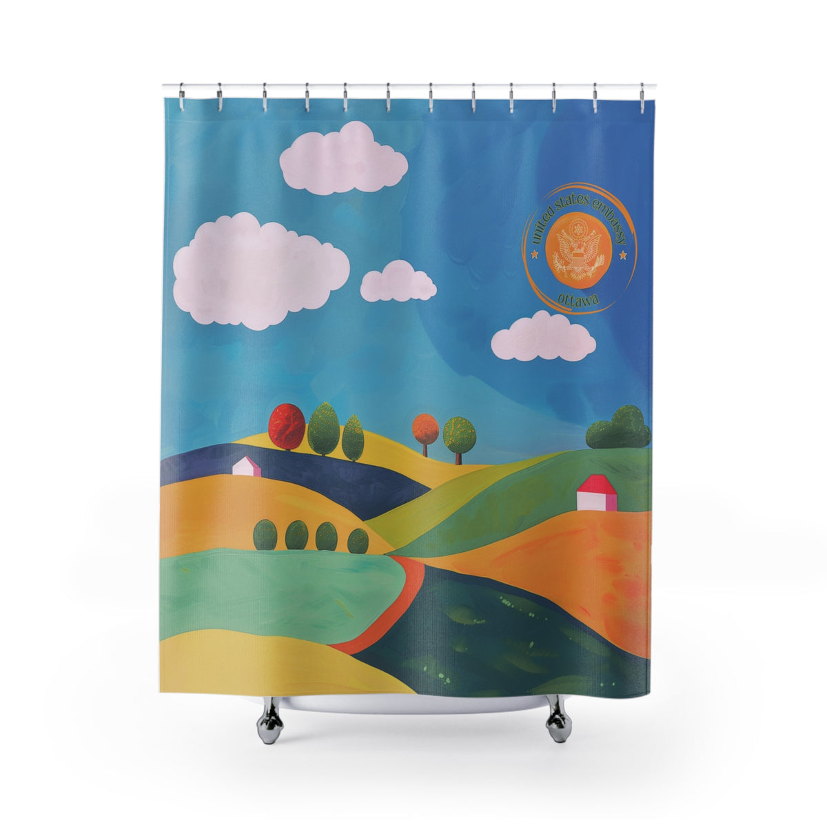 Naive Style Shower Curtain: Ottawa