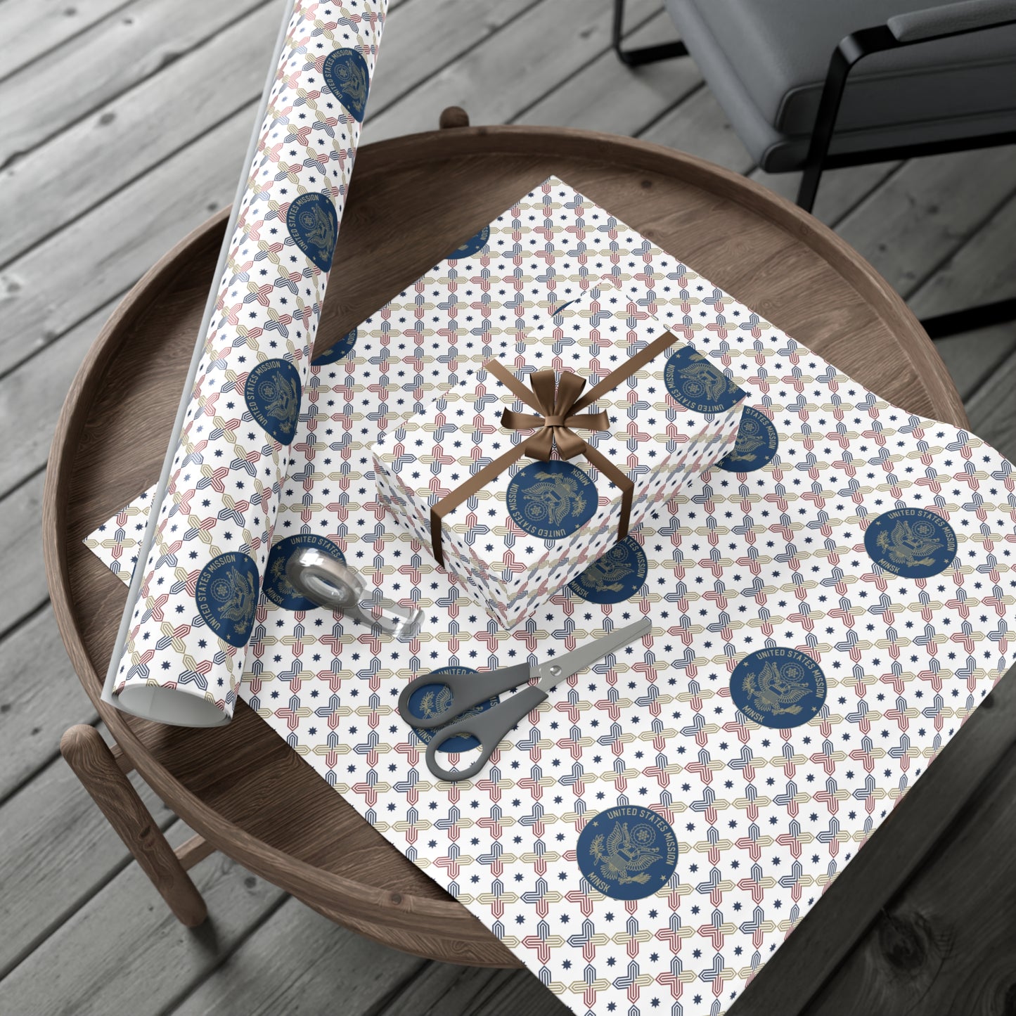 Geometric Gift Wrap Paper: Minsk