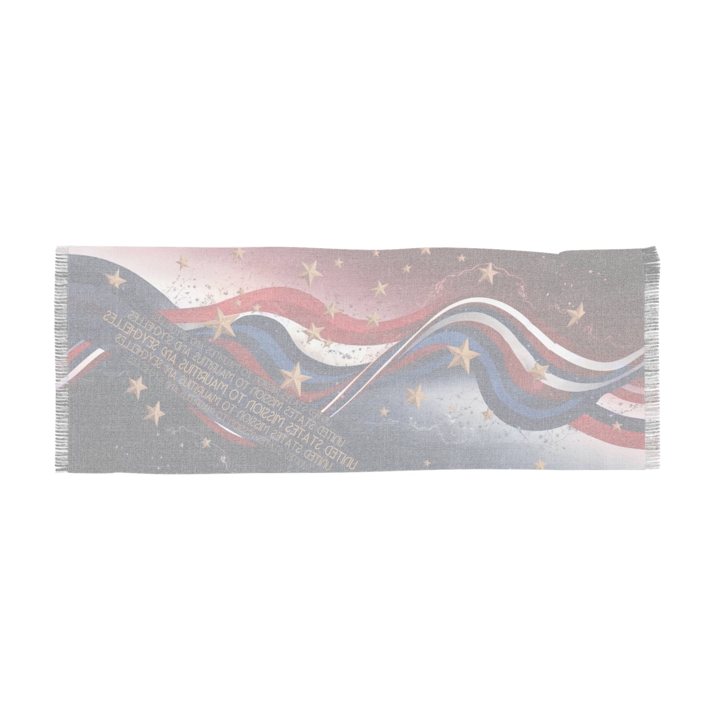 Wonderfully Red, White and Blue, Light Scarf: Mauritius and Seychelles