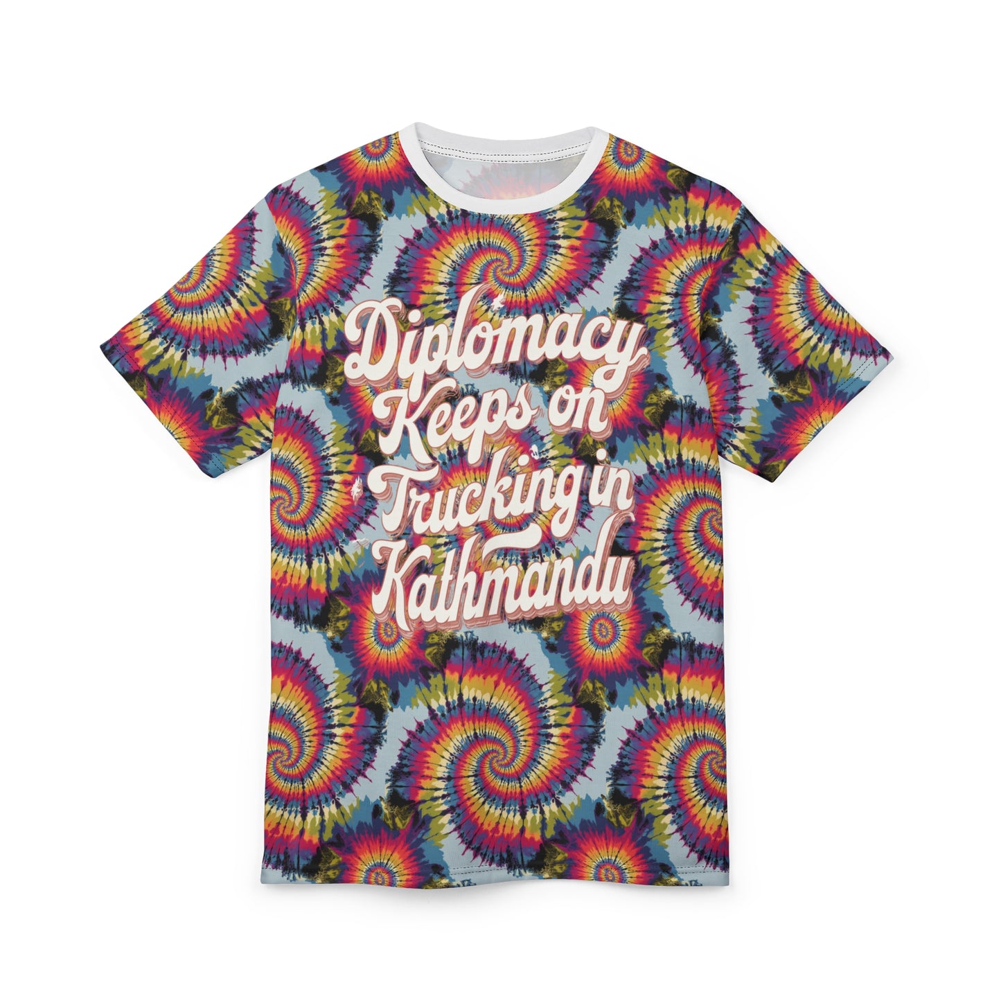 All Over Print Tee, Diplomacy Keeps on Trucking: Kathmandu