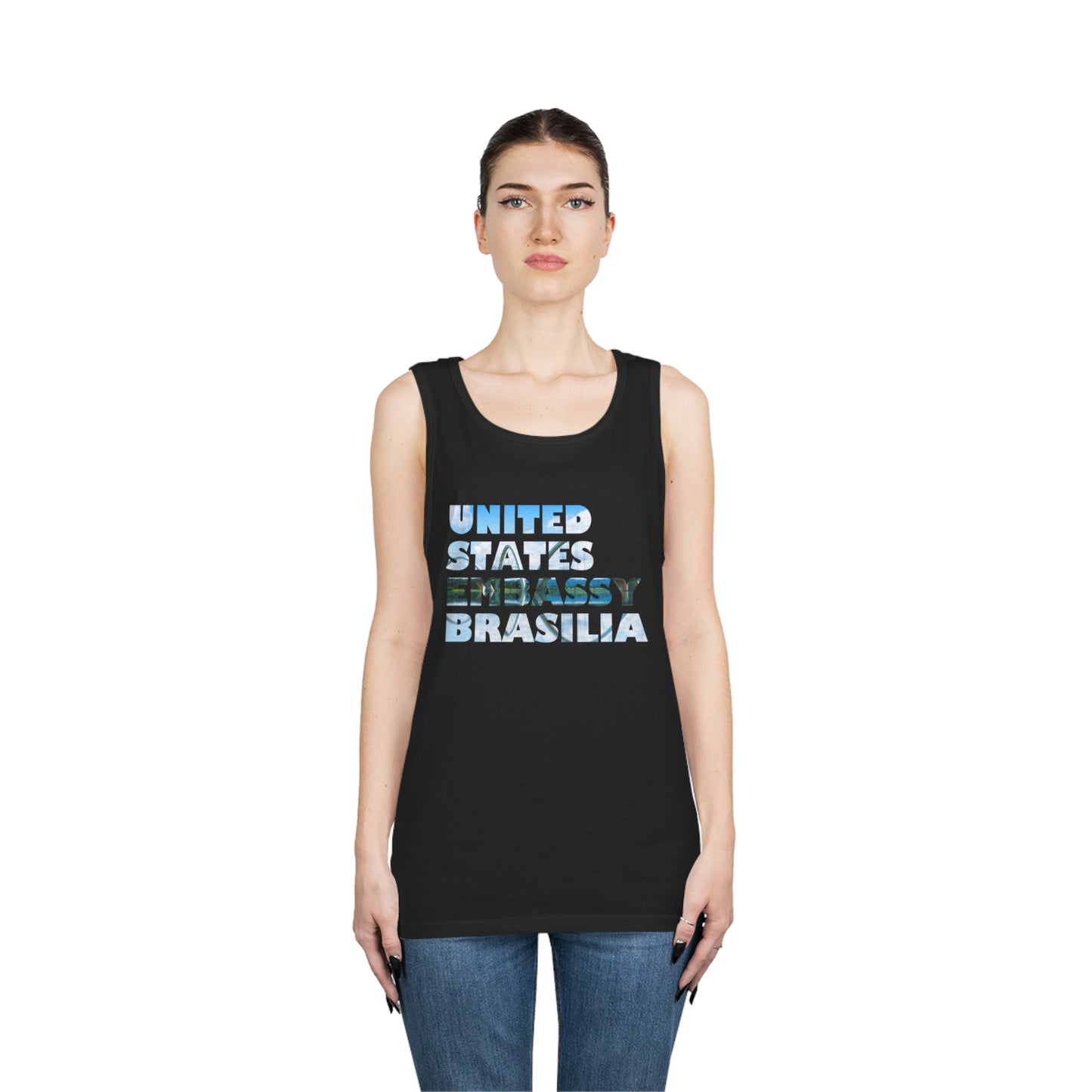 Read the Lines Tank Top: Brasilia
