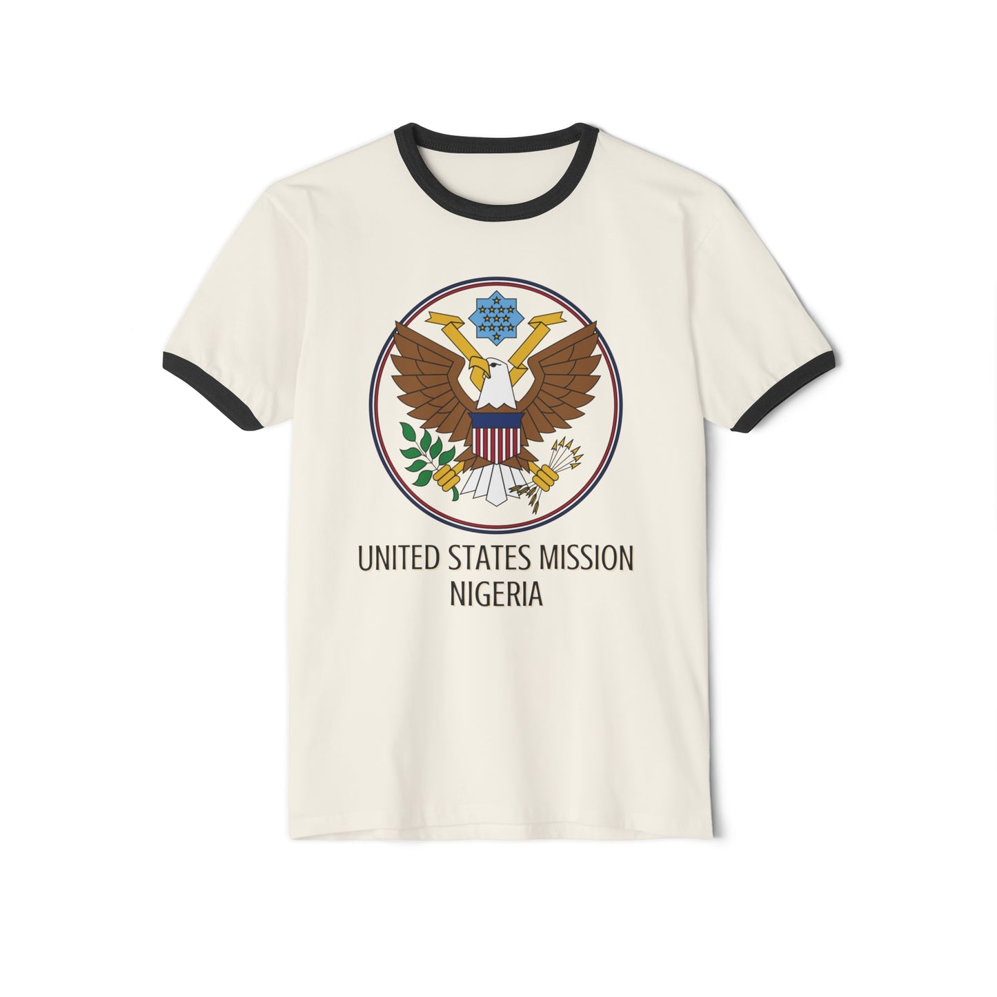 Art Deco Ringer T-Shirt: Nigeria