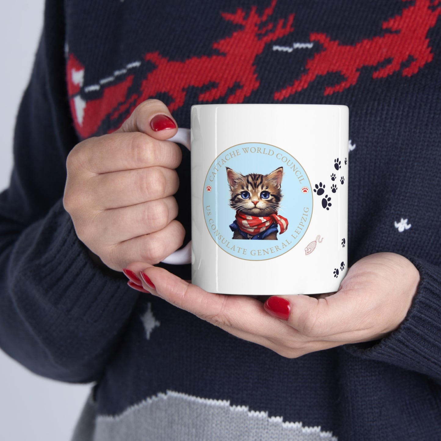 Cattache Mug, Tabby: Leipzig