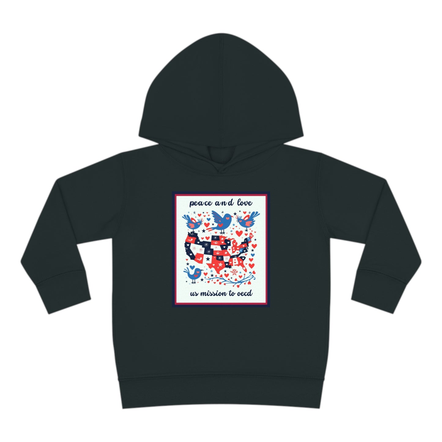 Toddler Peace and Love Fleece Hoodie: OECD