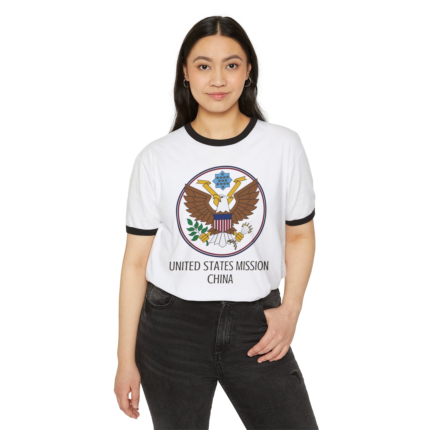 Art Deco Ringer T-Shirt: China