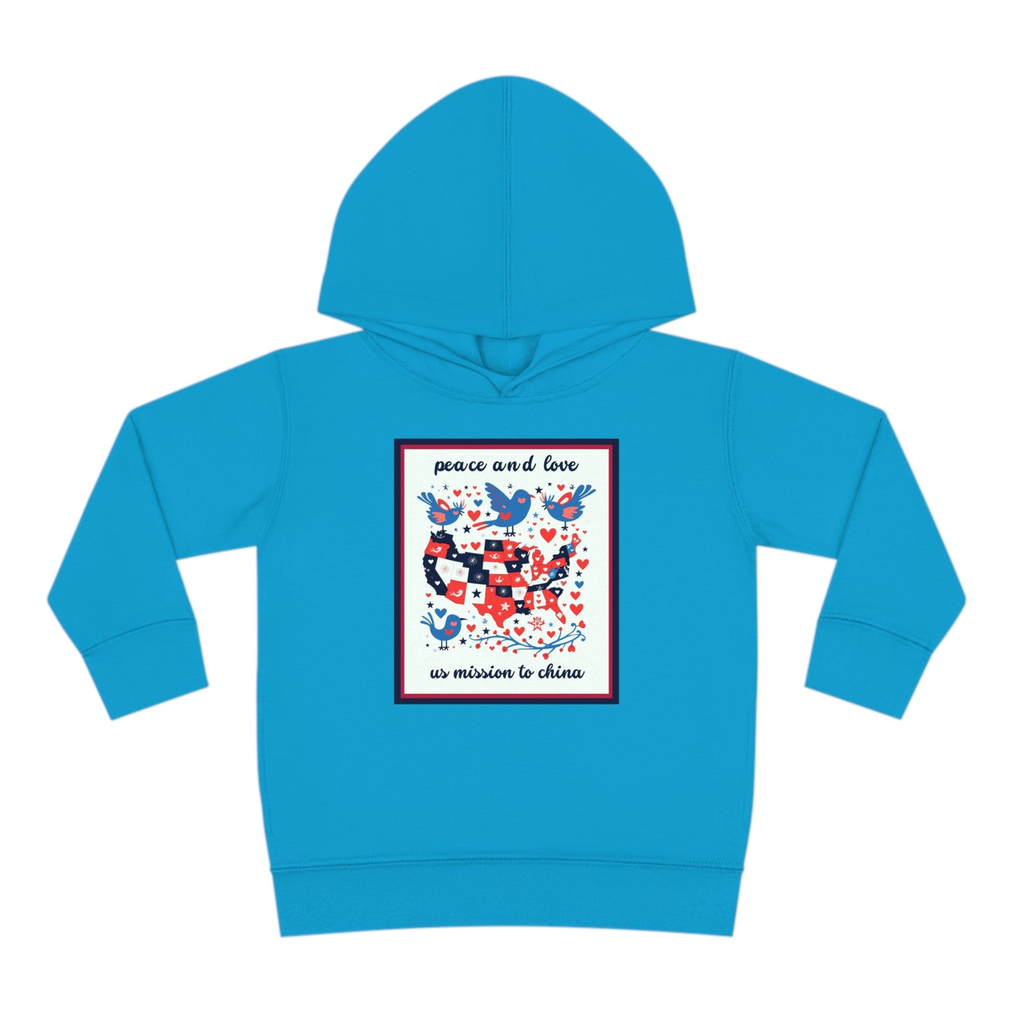 Toddler Peace and Love Fleece Hoodie: China