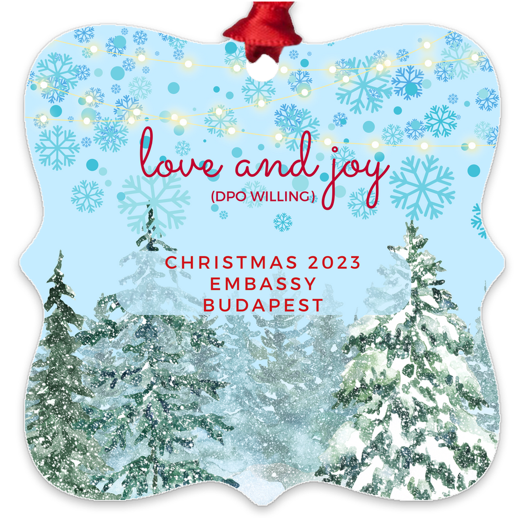 Metal Ornament for Those Who Know About DPO and Santa: Hungary