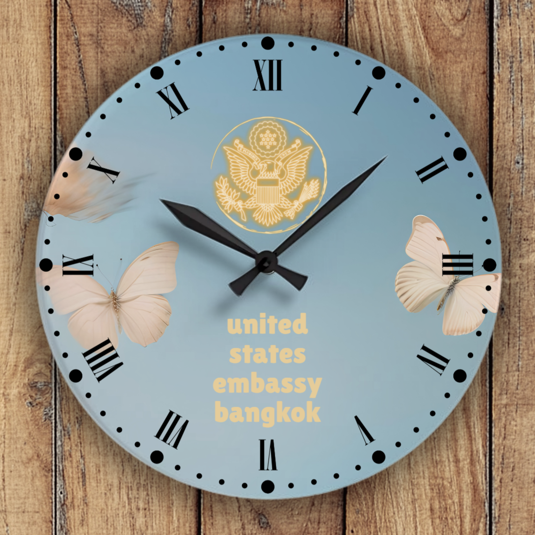 Modern, Personalized Acrylic Clock: Global