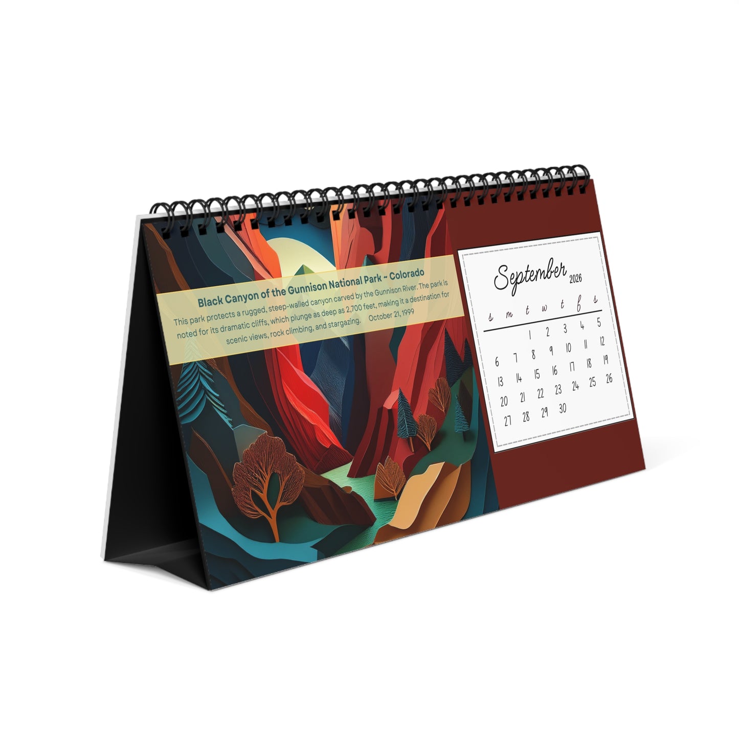 Inspired by Nature | USA's Newest National Parks 2026 Desk Calendar: Cotonou