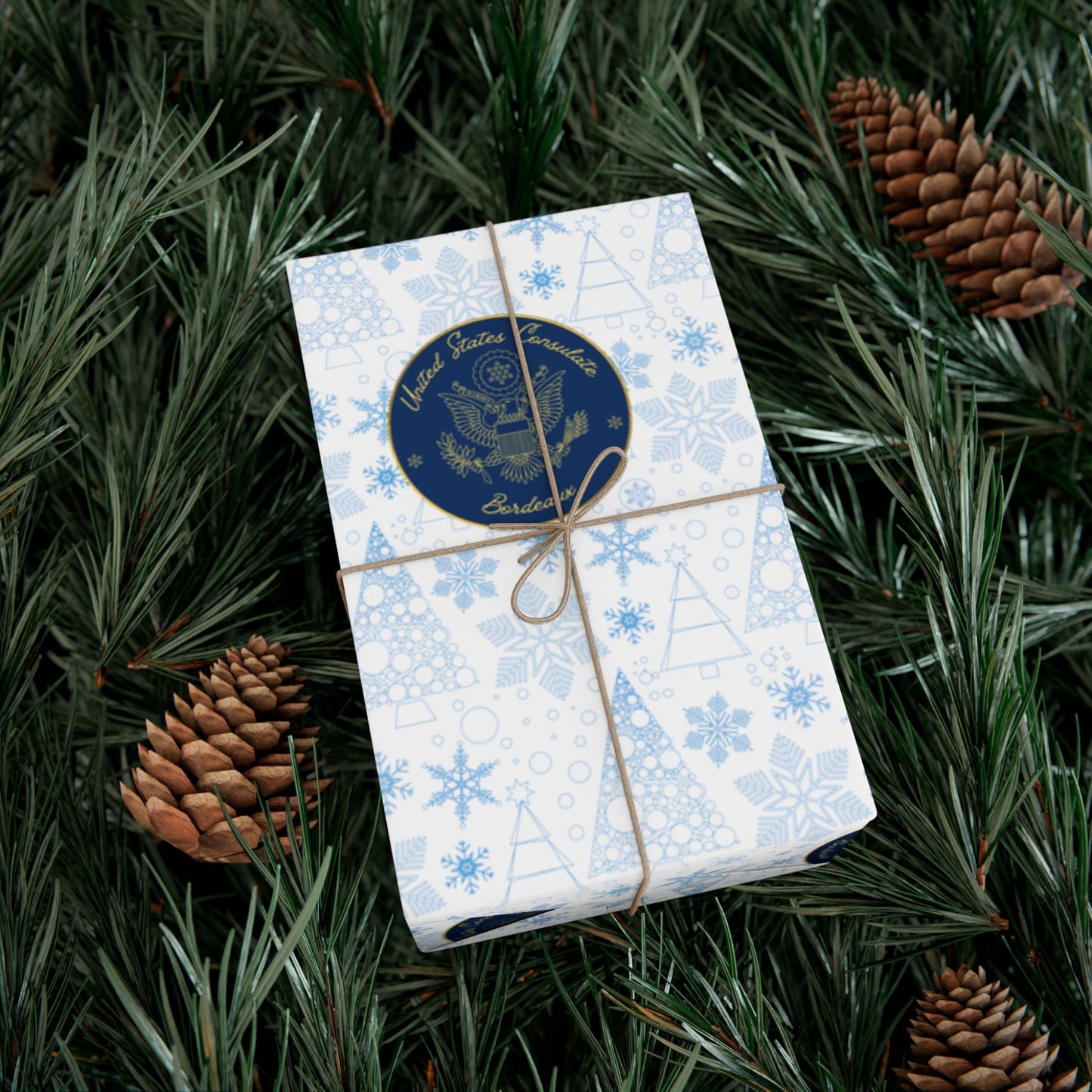 Holiday Gift Wrapping Paper: Bordeaux