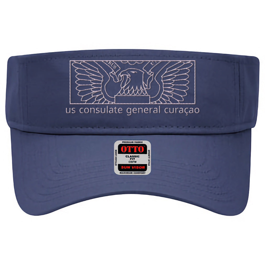 Modern Embroidered Visor: Curacao