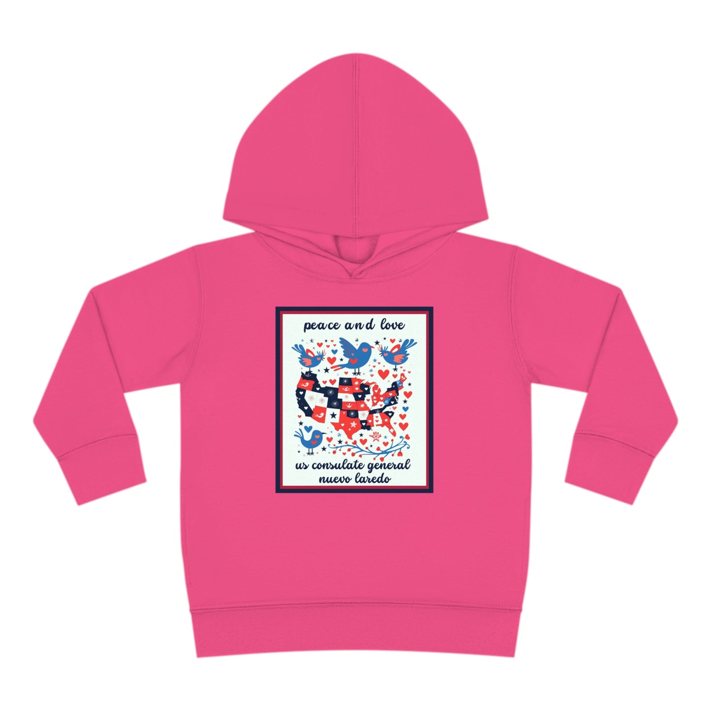 Toddler Peace and Love Fleece Hoodie: Nuevo Laredo