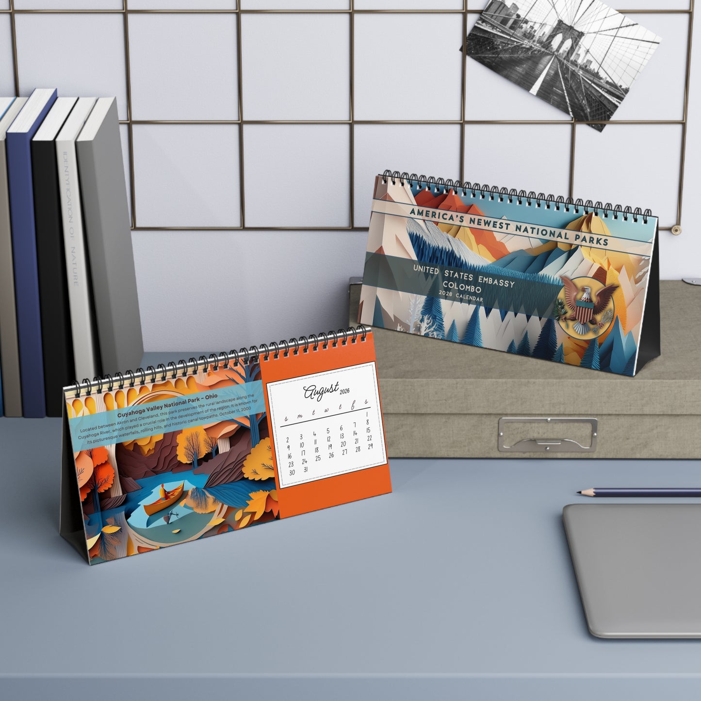 Inspired by Nature | USA's Newest National Parks 2026 Desk Calendar: Colombo