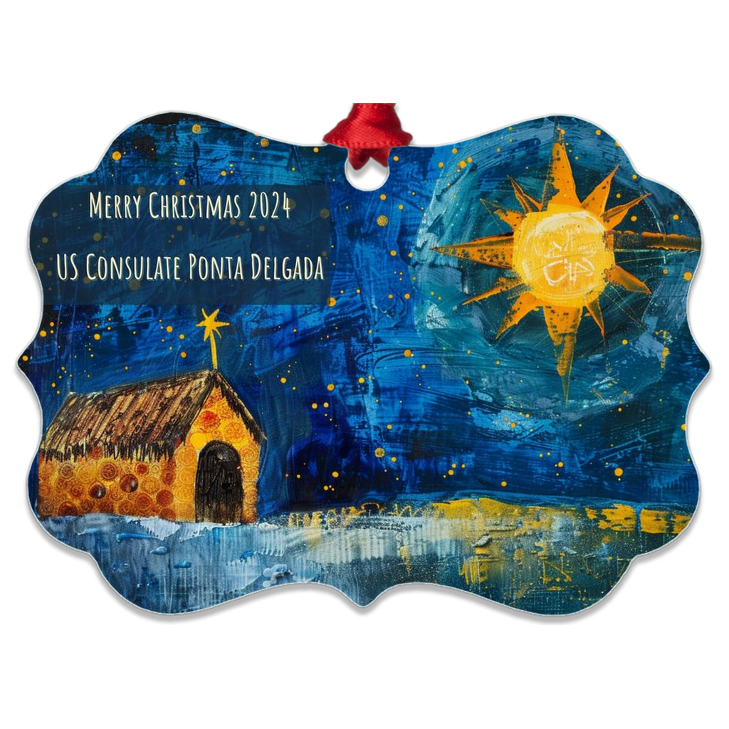 Metal Christmas Ornament, 2024: Ponta Delgada