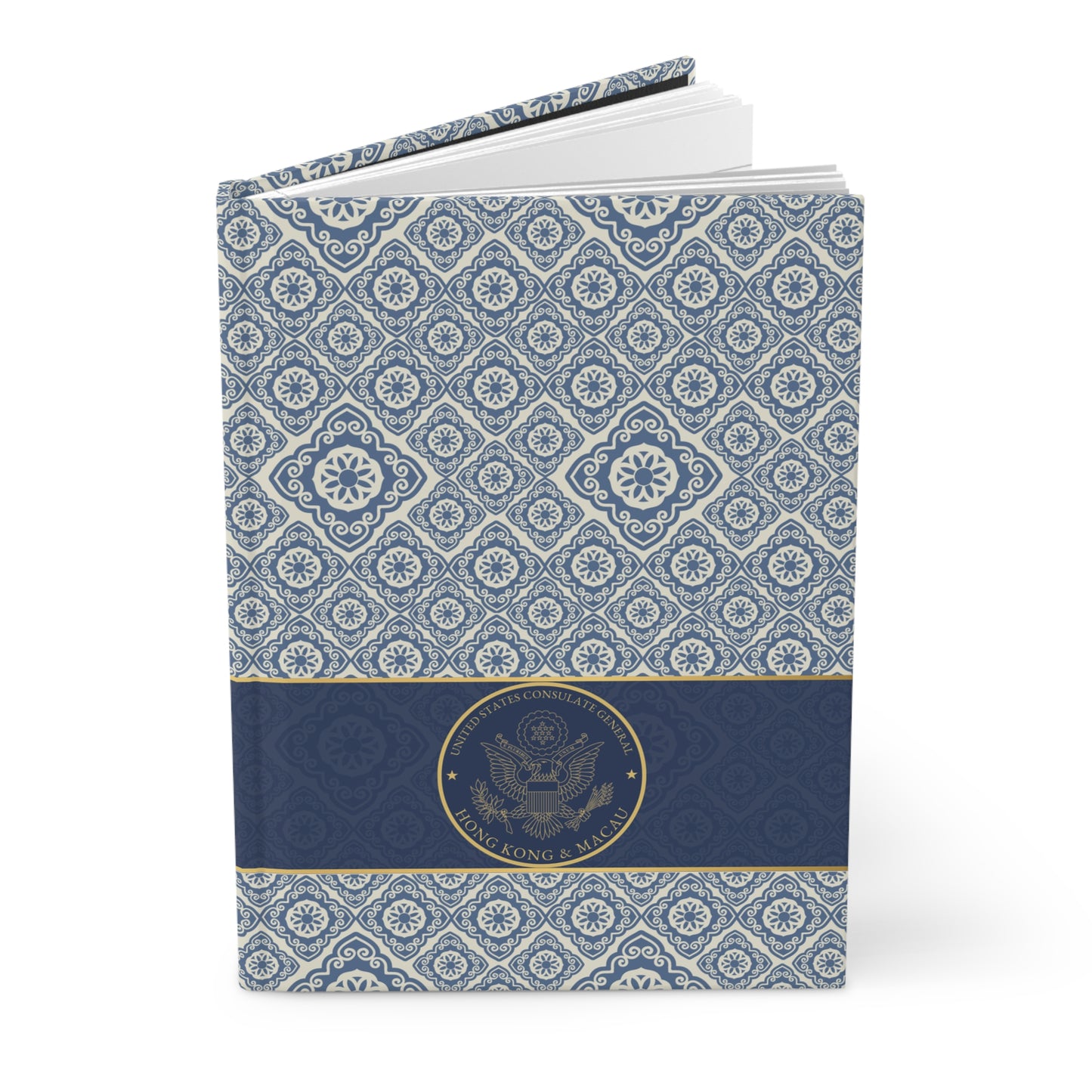 Elegant Patterned Hardcover Journal: Hong Kong & Macau