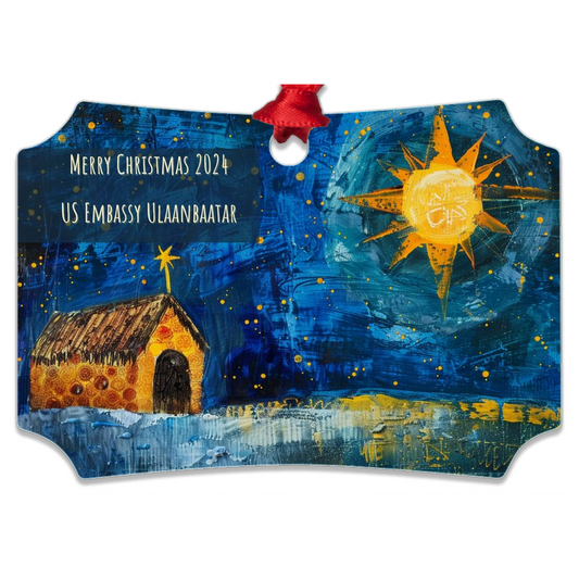 Metal Christmas Ornament, 2024: Ulaanbaatar